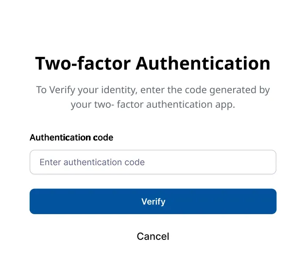 TOTP with authenticator apps, backup codes, recovery flow, and optional enforcement by plan or workspace for stronger account security.