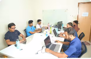 Jouleslabs engineering team developing production-grade SaaS architecture and AI-driven software solutions in a focused sprint session.